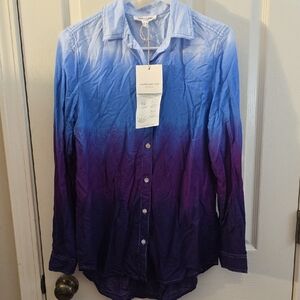 beachlunchlounge Blue and Purple Ombre Men's Shirt